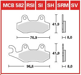 PASTIGLIE DEI FRENI HONDA NSR 80-1050 1987-2020