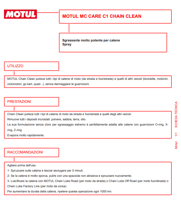 Motul Chain Clean C1 400ML
