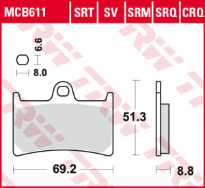 PASTIGLIE DEI FRENI ANTERIORI YAMAHA MT-07 MT-10