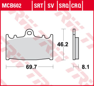PASTIGLIE DEI FRENI ANTERIORI SUZUKI GSX-R 750 WVBD (00-03)