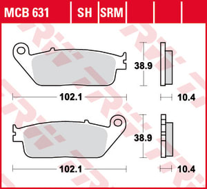 PASTIGLIE DEI FRENI ANTERIORI YAMAHA VP, YP 125/250/400 2007-2017